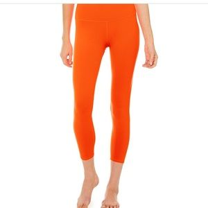 ALO Yoga neon orange limited edition leggings 7/8